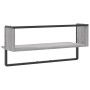 Estante de pared con barra gris Sonoma 65x25x30 cm de , Estantes y estanterías - Ref: Foro24-836291, Precio: 21,60 €, Descuen...