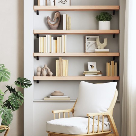 Estante de pared madera maciza de haya 100x20x4 cm de , Estantes y estanterías - Ref: Foro24-356020, Precio: 44,93 €, Descuen...