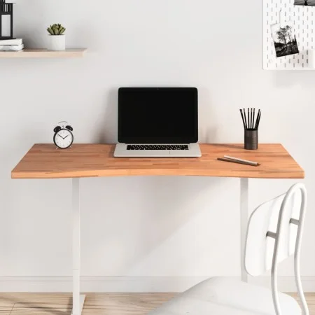 Solid beech wood desk board 110x(50-55)x2.5 cm by , Desk accessories and products - Ref: Foro24-356055, Price: 56,68 €, Disco...