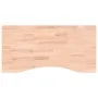 Schreibtischplatte aus massivem Buchenholz, 80 x (36–40) x 4 cm von , Schreibtischzubehör und Produkte - Ref: Foro24-356043, ...
