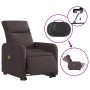 Sillón masaje eléctrico reclinable elevable tela marrón oscuro en Sillones | Comprar online en Foru.es