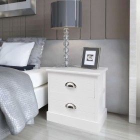 Mesita de noche francesa blanco de vidaXL, Mesitas de noche - Ref: Foro24-242886, Precio: 59,52 €, Descuento: %