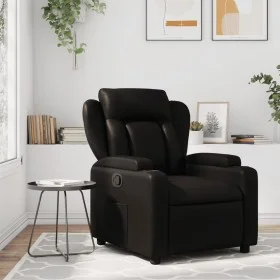 Sillón reclinable de cuero sintético negro de , Sillones - Ref: Foro24-372427, Precio: 218,44 €, Descuento: %