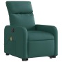 Sillón masaje eléctrico reclinable elevable tela verde oscuro en Sillones | Comprar online en Foru.es