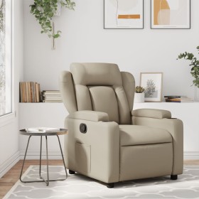 Sillón reclinable de cuero sintético color capuchino de , Sillones - Ref: Foro24-372433, Precio: 236,17 €, Descuento: %