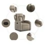 Sillón reclinable de cuero sintético color capuchino de , Sillones - Ref: Foro24-372433, Precio: 233,06 €, Descuento: %