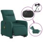 Sillón masaje eléctrico reclinable elevable tela verde oscuro en Sillones | Comprar online en Foru.es
