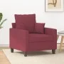 Sillón de tela rojo tinto 60 cm de , Sofás - Ref: Foro24-359257, Precio: 146,18 €, Descuento: %
