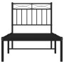Estructura de cama con cabecero metal negro 75x190 cm de , Camas y somieres - Ref: Foro24-373681, Precio: 64,19 €, Descuento: %