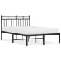 Estructura de cama con cabecero metal negro 120x190 cm de , Camas y somieres - Ref: Foro24-373688, Precio: 97,62 €, Descuento: %