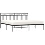 Estructura de cama con cabecero metal negro 180x200 cm de , Camas y somieres - Ref: Foro24-373695, Precio: 111,07 €, Descuent...