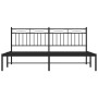 Estructura de cama con cabecero metal negro 180x200 cm de , Camas y somieres - Ref: Foro24-373695, Precio: 111,07 €, Descuent...