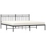 Estructura de cama con cabecero metal negro 193x203 cm de , Camas y somieres - Ref: Foro24-373697, Precio: 104,41 €, Descuent...