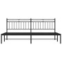 Estructura de cama con cabecero metal negro 193x203 cm de , Camas y somieres - Ref: Foro24-373697, Precio: 104,41 €, Descuent...