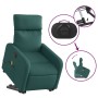 Sillón masaje eléctrico reclinable elevable tela verde oscuro en Sillones | Comprar online en Foru.es