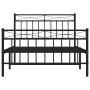 Estructura de cama con cabecero y estribo metal negro 100x200cm de , Camas y somieres - Ref: Foro24-373704, Precio: 77,82 €, ...