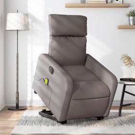 Sillón de masaje eléctrico reclinable elevable tela taupé en Sillones | Comprar online en Foru.es