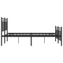 Estructura de cama con cabecero y pie metal negro 120x190 cm de , Camas y somieres - Ref: Foro24-373706, Precio: 96,26 €, Des...