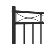 Estructura de cama con cabecero y pie metal negro 120x190 cm de , Camas y somieres - Ref: Foro24-373706, Precio: 96,26 €, Des...