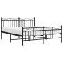 Estructura de cama cabecero y estribo metal negro 160x200 cm de , Camas y somieres - Ref: Foro24-373712, Precio: 125,24 €, De...