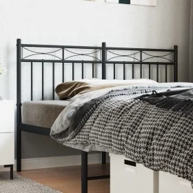 Cabecero de metal negro 150 cm de , Cabeceros y pies de cama - Ref: Foro24-373725, Precio: 34,46 €, Descuento: %