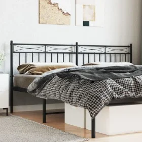 Black metal headboard 180 cm by , Headboards and footboards - Ref: Foro24-373727, Price: 32,40 €, Discount: %