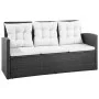 Set de sofás de jardín 5 piezas y cojines ratán sintético negro de vidaXL, Conjuntos de jardín - Ref: Foro24-43972, Precio: 8...