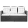 Set de sofás de jardín 5 piezas y cojines ratán sintético negro de vidaXL, Conjuntos de jardín - Ref: Foro24-43972, Precio: 8...