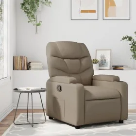 Sillón reclinable de cuero sintético color capuchino de , Sillones - Ref: Foro24-372471, Precio: 229,37 €, Descuento: %