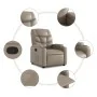 Sillón reclinable de cuero sintético color capuchino de , Sillones - Ref: Foro24-372471, Precio: 229,37 €, Descuento: %
