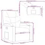 Sillón reclinable de cuero sintético color capuchino de , Sillones - Ref: Foro24-372471, Precio: 229,37 €, Descuento: %
