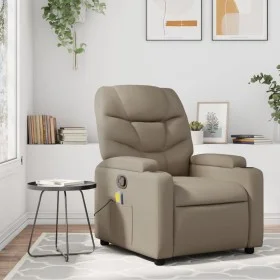 Sillón de masaje reclinable cuero sintético color capuchino de , Sillones - Ref: Foro24-372478, Precio: 234,80 €, Descuento: %