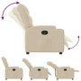 Sillón reclinable de tela crema de , Sillones - Ref: Foro24-372450, Precio: 201,59 €, Descuento: %