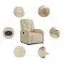 Sillón reclinable de tela crema de , Sillones - Ref: Foro24-372450, Precio: 198,40 €, Descuento: %