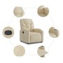 Sillón reclinable de tela crema de , Sillones - Ref: Foro24-372450, Precio: 201,59 €, Descuento: %