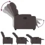 Sillón reclinable de tela marrón oscuro de , Sillones - Ref: Foro24-372446, Precio: 196,85 €, Descuento: %