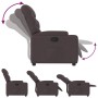 Sillón reclinable de tela marrón oscuro de , Sillones - Ref: Foro24-372446, Precio: 200,58 €, Descuento: %
