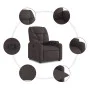 Sillón reclinable de tela marrón oscuro de , Sillones - Ref: Foro24-372446, Precio: 196,85 €, Descuento: %