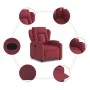 Sillón reclinable de tela rojo tinto de , Sillones - Ref: Foro24-372406, Precio: 209,95 €, Descuento: %