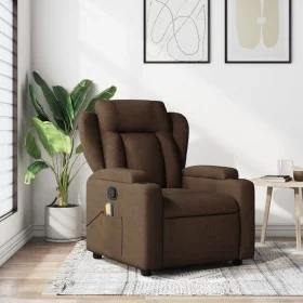 Brown Fabric Massage Recliner by , Armchairs - Ref: Foro24-372419, Price: 240,98 €, Discount: %