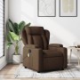 Sillón reclinable con masaje de tela marrón de , Sillones - Ref: Foro24-372419, Precio: 247,13 €, Descuento: %