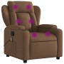 Sillón reclinable con masaje de tela marrón de , Sillones - Ref: Foro24-372419, Precio: 247,13 €, Descuento: %