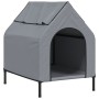 Casa para perros tela Oxford y acero gris claro en Casetas para perros | Comprar online en Foru.es