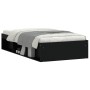 Estructura de cama negra 100x200 cm de , Camas y somieres - Ref: Foro24-3203832, Precio: 122,43 €, Descuento: %