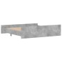 Estructura de cama con cabecero piecero gris hormigón 200x200cm de , Camas y somieres - Ref: Foro24-3203736, Precio: 132,46 €...