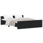 Estructura de cama con cabecero piecero negro 150x200 cm de , Camas y somieres - Ref: Foro24-3203755, Precio: 125,51 €, Descu...