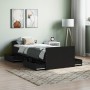 Estructura de cama con cabecero piecero negro 75x190 cm de , Camas y somieres - Ref: Foro24-3203818, Precio: 134,13 €, Descue...