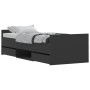 Estructura de cama con cabecero piecero negro 75x190 cm de , Camas y somieres - Ref: Foro24-3203818, Precio: 134,13 €, Descue...