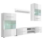 Juego de muebles de salón 5 piezas con iluminación LED blanco de vidaXL, Muebles TV - Ref: Foro24-243863, Precio: 393,47 €, D...