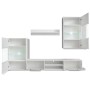 Juego de muebles de salón 5 piezas con iluminación LED blanco de vidaXL, Muebles TV - Ref: Foro24-243863, Precio: 393,47 €, D...
